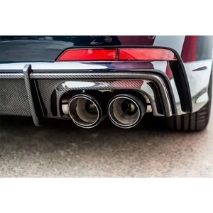Usine voiture A6 C8 voyage édition S6 Sline fibre de carbone pare-chocs arrière diffuseur séparateurs lèvre avec lumière pour <span class=keywords><strong>Audi</strong></span> A6 S6 C8 2019-2024 - Product Image 5
