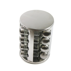 with Functional Filters Glass 16 Jar Revolving <strong>Kitchen</strong> Tower Free <strong>Spice</strong> <strong>Rack</strong> Stainless Refills Rotating <strong>Rack</strong> - Product Image 3