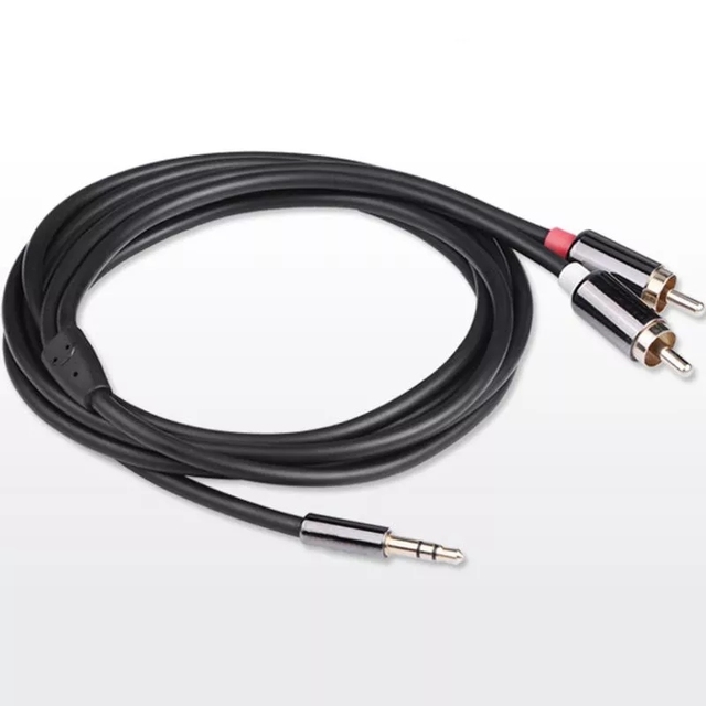 1M/2M/5M Audio Cable 2RCA to 3.5 Audio Car Cable RCA 3.5MM Jack Male to Male RCA AUX Cable for Amplifier Phone Headphone Speaker