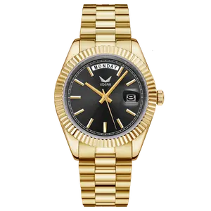 ファッションビジネスカジュアルカレンダー時計男性時計男性手首カスタムロゴデザイン自動時計男性