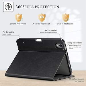 Étui Folio en cuir PU de qualité supérieure pour <span class=keywords><strong>iPad</strong></span> <span class=keywords><strong>Mini</strong></span> 6 2021 6e génération porte-crayon magnétique TPU antichoc fonction de poche - Product Image 3