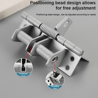 Charnière de meuble pliable en métal à rebond automatique, positionnement d'angle dissimulé, fermeture lente et amortie, avec fonction de ferme-porte