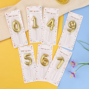 Velas de Aniversário Digitais 0-9 em Cera de Soja Ecológica Sem Perfume, Douradas e Prateadas, Atacado, Mais Vendidas, Artigos para Festas - Product Image 2