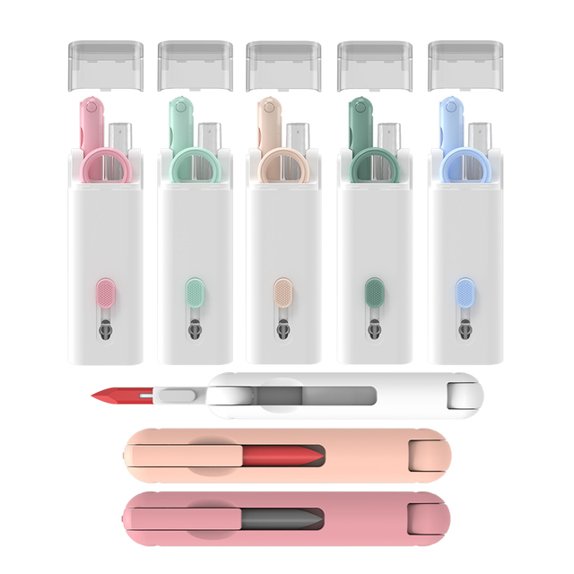 7in1 Multifunction 5 7 in 1 Smartphone Laptop Computer Keyboard Cleaner Phone Screen Cleaning Spray Mist Brush Tool Kit Set