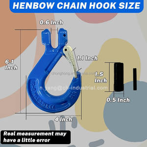 <span class=keywords><strong>Crochet</strong></span> <span class=keywords><strong>de</strong></span> levage robuste en acier allié certifié ISO G80, <span class=keywords><strong>crochet</strong></span> à étrier 3/8" Grade 80 pour la levée <span class=keywords><strong>de</strong></span> charges lourdes - Product Image 4