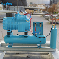 Unité de condensation à refroidissement par eau et à économie d'énergie avec compresseur à piston semi-hermétique, équipée d'accessoires de haute qualité et stables