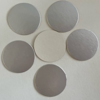 Doublure de joint d'induction de bouteille en verre argenté planaire sur commande
