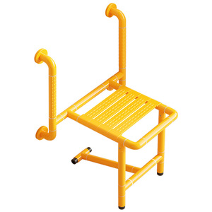 Tabouret de salle de bain mural Meiruide avec accoudoirs, chaise de douche pliable en plastique pour personnes âgées, sécurité et soutien antidérapant - Product Image 5