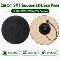 Panneau solaire circulaire ETFE monocristallin 3W 5W 6W 8W 10W 5V 6V 12V, panneau solaire rond adhésif pour éclairage, fontaine, pompe, ventilateur de grenier