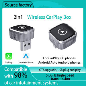 Adaptateur <span class=keywords><strong>CarPlay</strong></span> sans fil pour <span class=keywords><strong>iPhone</strong></span> <span class=keywords><strong>Apple</strong></span> - Améliorez votre <span class=keywords><strong>CarPlay</strong></span> filaire en un appareil sans fil, mini en forme de T pour prise USB de voiture, brancher et jouer - Product Image 1