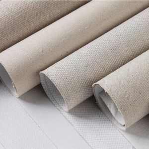 Rollo de Lienzo de Algodón y Lino Ecológico a Base de Agua, 380g, Estirado, Blanco, para Pinturas Acrílicas y al Óleo, Venta Caliente 2025 - Product Image 1