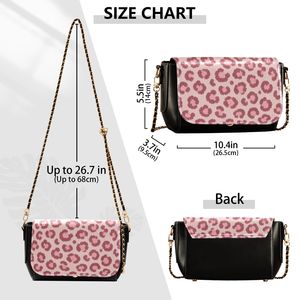 Bolso Bandolera de Piel Sintética con Estampado Floral y Solapa Personalizado para Mujer, Bolso de Hombro con Cadena, Venta al por Mayor OEM - Product Image 2