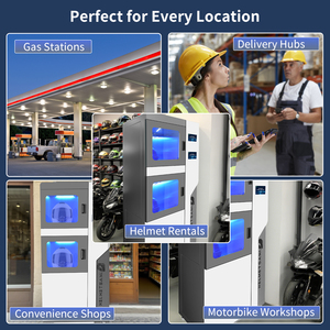 Manufacturer Custom Dual Warehouse Automatic Bike Helmet Cleaning Commercial Motorcycle Helmet Vending Cleaning Machine - Product Image 5