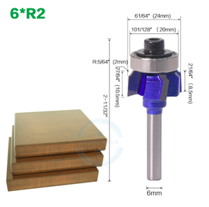 Broca de enrutador de madera de 4 flautas, vástago de 6mm de L-N191-3, cortador de fresado para carpintería, cortador de bordes de cuchillo de corte R1 R2 R3 - Product Image 4