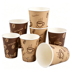 20 Jahre Erfahrener Hersteller Maßgefertigte Einwandige Einweg-Getränke- und Kaffee-Pappbecher mit Beschichtung und Individueller Bedruckung Die Beste Marke - Product Image 1