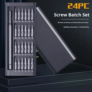 طقم مفكات يدوية 24 في 1 بمقبض بلاستيكي، أدوات يدوية منزلية للصيانة الذاتية، طقم أدوات دقيقة مغناطيسية لإصلاح وتفكيك الهواتف المحمولة - Product Image 6