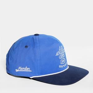 Casquettes personnalisées en nylon et coton non structurées avec logo brodé, casquettes à 5 panneaux, casquettes à fermeture à pression, casquettes à cordon - Product Image 5