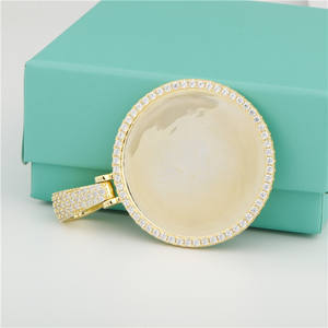 Pendentif unisexe en argent sterling 925, micro-pavé complet, photo personnalisée, moissanite certifiée, 17g, hip-hop, bijoux uniques - Product Image 4