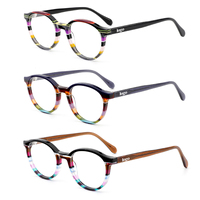Montures de lunettes rondes en acétate pour femme, lunettes de luxe de créateur, monture optique en acétate épais