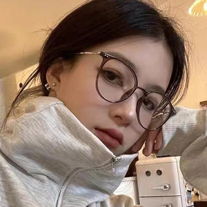 กรอบแว่นตา Danyang 9531 ทรงกลม TR90 สำหรับผู้หญิง ป้องกันแสงสีฟ้า เลนส์ใสแบบเต็มกรอบ เลนส์เรซิ่น - Product Image 3