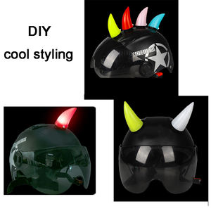 ヘルメットデコレーションモトクロスフルフェイスオフロードスクーターカーカスコ装飾その他のオートバイアクセサリーヘルメットデビルホーン - Product Image 2