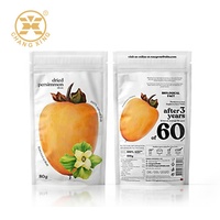 Op maat gemaakte hersluitbare ziplock geurdicht aluminiumfolie stand-up pouch met venster voor ananaschips, gedroogd fruit, snacks en voedsel