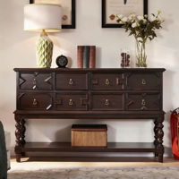 Sala de estar desgastada de estilo americano, Simple aparador de entrada, armario de pantalla, armario de almacenamiento, mesa de entrada, cómoda