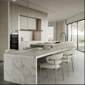 Îlot de cuisine avec évier, armoires de cuisine multifonctionnelles personnalisées, personnalisation complète de la cuisine, armoires murales/de base - Product Image 3