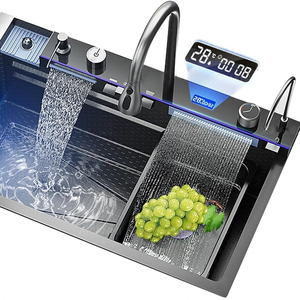 Hiện đại thông minh bồn rửa nhà bếp bằng thép không gỉ Bát đơn handmade bồn rửa nhà bếp cho trang trại Cuba de cozinha - Product Image 1