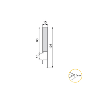 EMUCA Soft Close Steel Concept casser Kit 105mm altezza 450mm profondità finitura bianca cerniere mobili 3100412 - Product Image 5