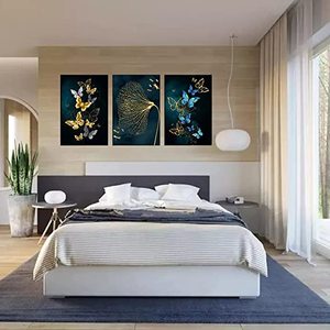 Toile <span class=keywords><strong>d</strong></span>'art mural imprimés plante <span class=keywords><strong>d</strong></span>écor mural <span class=keywords><strong>d</strong></span>écoration de <span class=keywords><strong>la</strong></span> maison ensembles accessoires fleurs <span class=keywords><strong>d</strong></span>'<span class=keywords><strong>or</strong></span> feuille fleur moderne peinture florale - Product Image 4