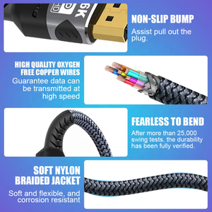 Cable DisplayPort 2.1 <span class=keywords><strong>de</strong></span> 16K, 30Hz, 8K 60Hz, 4K 120Hz, 32Gbps, Cable <span class=keywords><strong>de</strong></span> <span class=keywords><strong>Audio</strong></span> <span class=keywords><strong>y</strong></span> <span class=keywords><strong>Video</strong></span>, Adaptador Display Port 1.2 <span class=keywords><strong>para</strong></span> Laptop, HDTV, PC - Product Image 2