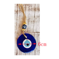 Pendentif turc bleu contre le mauvais œil, amulette Nazar, ornement pour voiture/maison/jardin/porte-clés, protection porte-bonheur, décoration murale en verre, cadeau