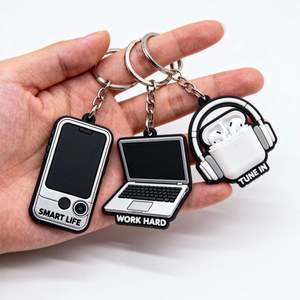 カスタムロゴ販促用ビジネスギフトキーホルダー2D 3DソフトPVCパターンカスタマイズキーホルダーアクセサリーお土産ペンダント - Product Image 3