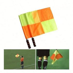 2024 One Pair Match Signal Water-Proof Stainless Steel Offside <b>Flag</b> Pennant Soccer <b>Referee</b> Linesman <b>Flags</b> Essential Equipment - Product Image 4