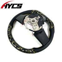 Volant sport personnalisé en fibre de carbone forgée avec LED et indicateur de régime pour Ford Mustang GT GT500KR Bullitt 2004-2008