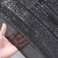 Filet d'ombrage noir 100% HDPE vierge, tissé plat, épaissi, haute résistance, anti-âge, personnalisable pour serre de légumes