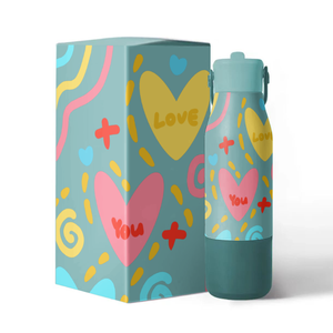 Tumatore isolato con stampa a cuore da 24 once con bacio di san valentino 304 manico in acciaio inossidabile per campeggio 6-12 ore termiche - Product Image 6