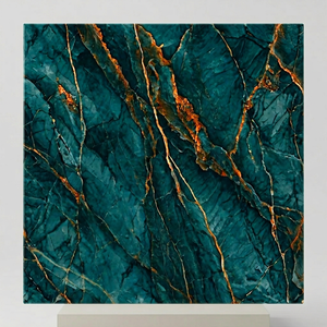 Azulejos de Porcelana con Aspecto de Mármol Verde Dorado Brillante de 600x1200 mm para Baño, Antibacterianos, Diseño Moderno - Product Image 1