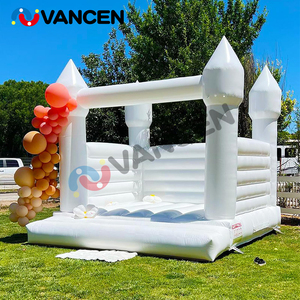 Alquiler de fiesta comercial White Bouncer Jumper Inflable Moon Jumping Castillo hinchable White Bounce House - Product Image 6