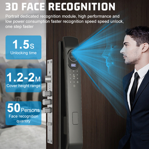Tuya thông minh Wifi thông minh Điện tử từ an ninh khóa cửa Keyless vân tay nhận dạng khuôn mặt kỹ thuật số gỗ cửa xử lý - Product Image 4