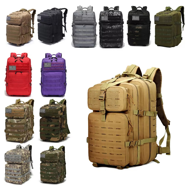 Larger Capacity 70l Highland Tactical Camouflage Waterproof Backpack With Rain Cover Hunting Hiking Backpack Khaki Man