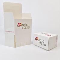Boîte d'emballage pour vernis à ongles en carton blanc avec logo personnalisé, boîte cosmétique en papier de luxe avec séparateurs et inserts