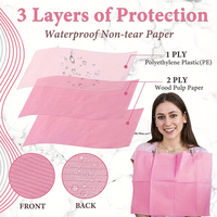 125 pièces/sac, tampons de nettoyage jetables roses pour tatouage, housses de table imperméables pour tatouage, tampons de nettoyage, serviettes dentaires pour patients, accessoires de tatouage