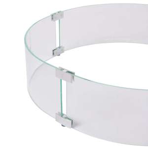 Pare-vent en verre pour foyer rond, résistant aux températures et incassable, accessoires pour poêle et <span class=keywords><strong>cheminée</strong></span> - Product Image 3