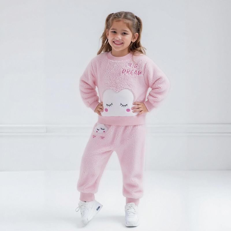 Cozy Plush Fleece Girls Sleepwear Fuzzy