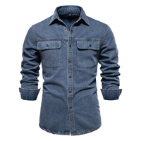 Veste en jean décontractée pour hommes, haut tendance simple de grande taille pour le printemps et l'automne, matière 100% coton