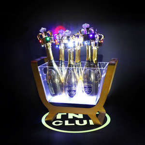 Ice-Sealed Champagne Boat 12/24 LED Illuminated Ice Bucket For Bars KTV Party Modern Design Plastic Material - Product Image 2