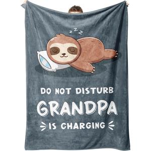 Golden Newspaper Grandpa Heart Flannel <b>Blanket</b> Throw <b>Blanket</b> Nap <b>Blanket</b> Machine Washable Fade Resistant for Bedroom Living Room - Product Image 3