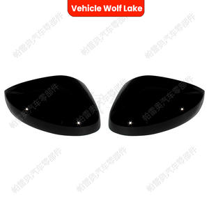 Cubierta de espejo retrovisor negra Vehicle Wolf Lake para Honda Civic 2022-2023, juego completo de ABS con cinta adhesiva de 3 m - Product Image 4